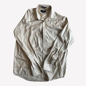 Mens Vintage Haggar black label tan dress shirt